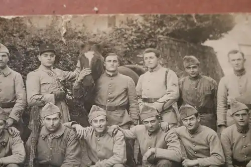 altes Gruppenfoto französische Soldaten ? Infanterie ?? Regt 20