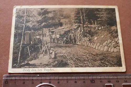  alte Karte - Unterstand direkt hinter Front in den Vogesen - 1916