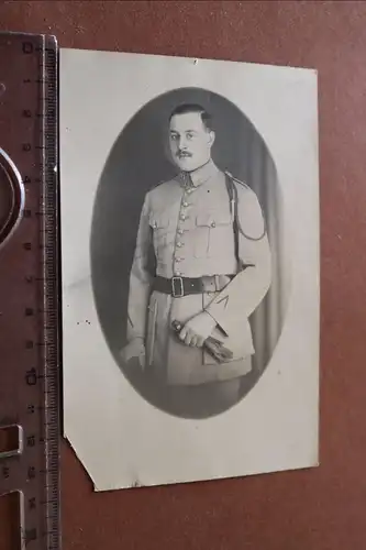 tolles altes Foto - Portrait eines Soldaten unbekannte Uniform - Koblenz