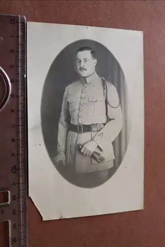 tolles altes Foto - Portrait eines Soldaten unbekannte Uniform - Koblenz 
