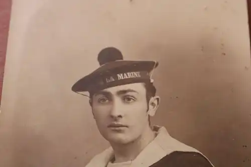 tolles altes Foto - Portrait eines französischen Matrosen der Marine 1927