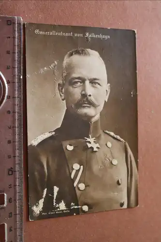 tolle alte Fotokarte - Generalleutnant von Falkenhayn gesendet aus Utrecht 1917