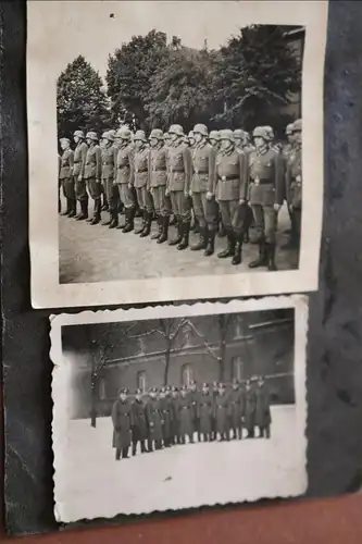 alte kleine Albumseiten mit 12 Fotos - Soldaten, Matrose usw 