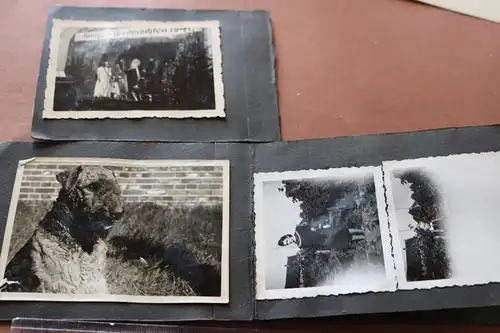 alte kleine Albumseiten mit 12 Fotos - Soldaten, Matrose usw 