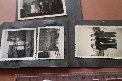 alte kleine Albumseiten mit 12 Fotos - Soldaten, Matrose usw 