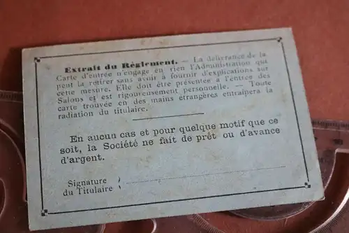 alte Eintrittskarte ??? Casino de Monte Carlo 1924 