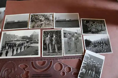 neun  tolle alte Fotos - Polizei - Polizisten noch mit Tschako - 50-60er Jahre ?