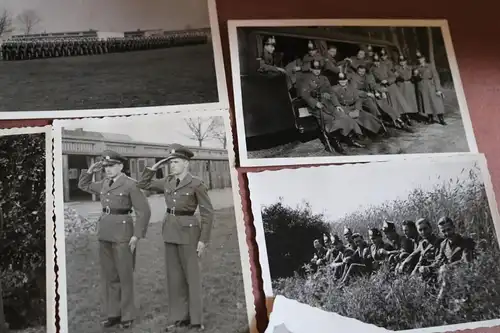 neun  tolle alte Fotos - Polizei - Polizisten noch mit Tschako - 50-60er Jahre ?