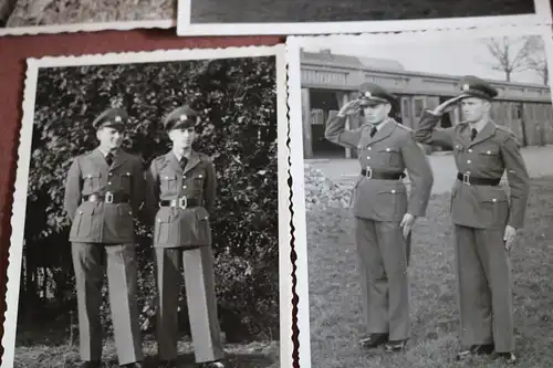 neun  tolle alte Fotos - Polizei - Polizisten noch mit Tschako - 50-60er Jahre ?