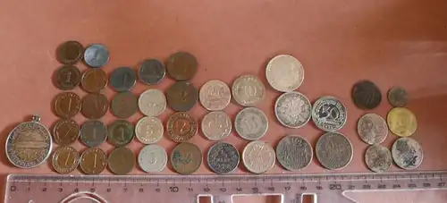 kleiner Fund alter Münzen ab 1764 ? - Silber - Zeppelin Weltflug 1929 usw. 