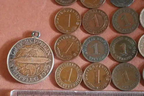 kleiner Fund alter Münzen ab 1764 ? - Silber - Zeppelin Weltflug 1929 usw.