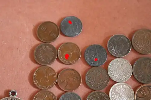 kleiner Fund alter Münzen ab 1764 ? - Silber - Zeppelin Weltflug 1929 usw. 