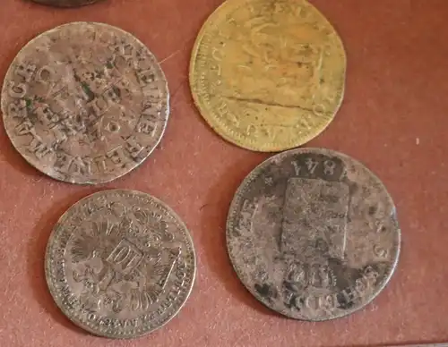 kleiner Fund alter Münzen ab 1764 ? - Silber - Zeppelin Weltflug 1929 usw.