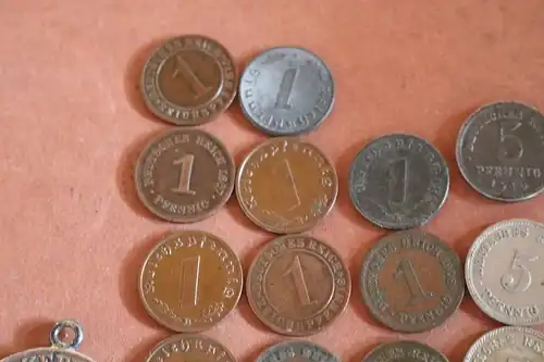 kleiner Fund alter Münzen ab 1764 ? - Silber - Zeppelin Weltflug 1929 usw. 