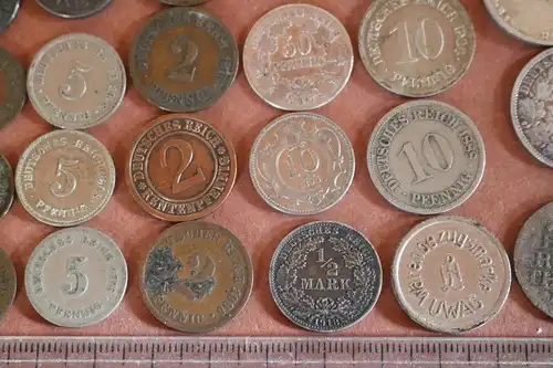 kleiner Fund alter Münzen ab 1764 ? - Silber - Zeppelin Weltflug 1929 usw. 