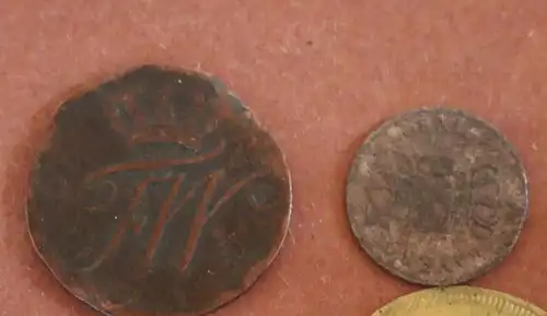 kleiner Fund alter Münzen ab 1764 ? - Silber - Zeppelin Weltflug 1929 usw. 