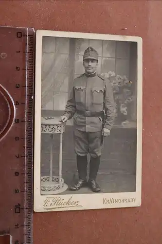tolles altes CDV Foto - Portrait eines Soldaten Kr. Vinohrady  Prag