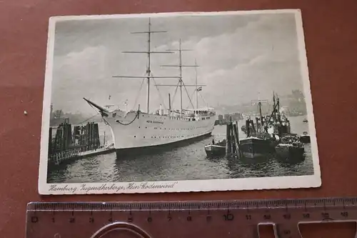 tolle alte Karte - Hamburg - Segelschiff - Jugendherberge Hein Godenwind