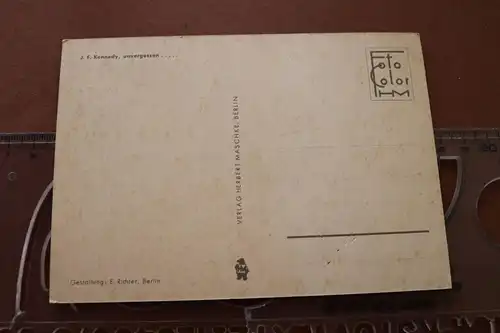 alte Karte - Portrait J.F. Kennedy unvergessen  - Ich bin ein Berliner 