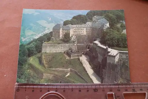 alte Aero Fotokarte Interflug - Festung Königstein