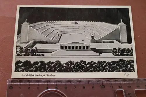 alte Karte - Modell vom Deutschen Stadion  - Nürnberg