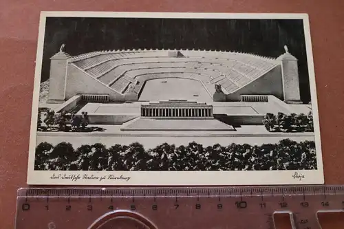  alte Karte - Modell vom Deutschen Stadion  - Nürnberg 