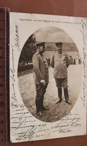 alte Karte - Kaiser Wilhelm II. & Hindenburg 1915