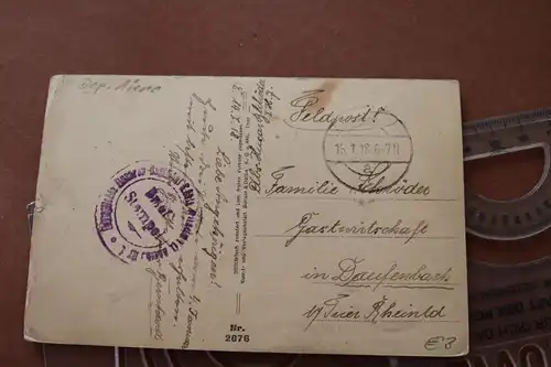 alte Karte - Berry au Bac - gesehen aus Schießscharte eines Panzergeschützes