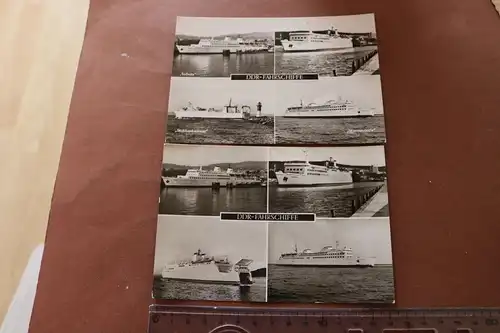 zwei alte Karte - DDR Fährschiffe einmal mit , einmal ohne Namen