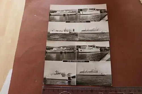 zwei alte Karte - DDR Fährschiffe einmal mit , einmal ohne Namen 