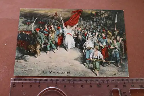 alte Karte -  französische Revolution - La Marseillaise