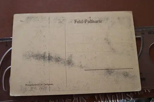 alte Karte - Kriegslazarett in Carignan Ardennen 