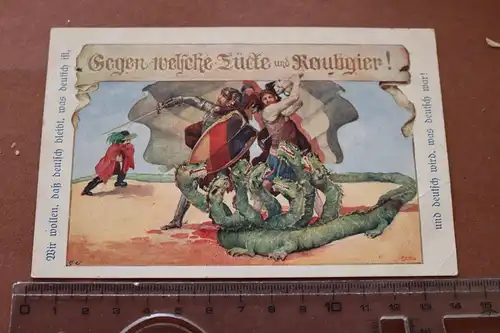 alte Karte - Gegen welsche Tücke und Raubgier - 