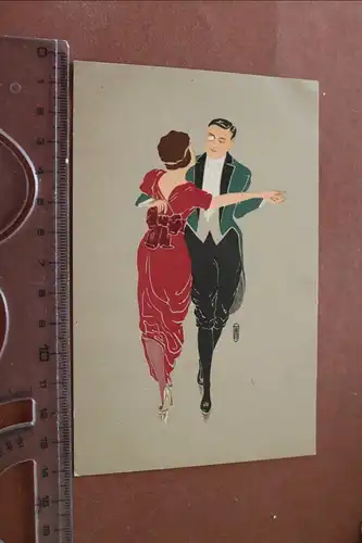 tolle alte Karte  Künstlerkarte - Moderne Tänze - 20-30er Jahre ?
