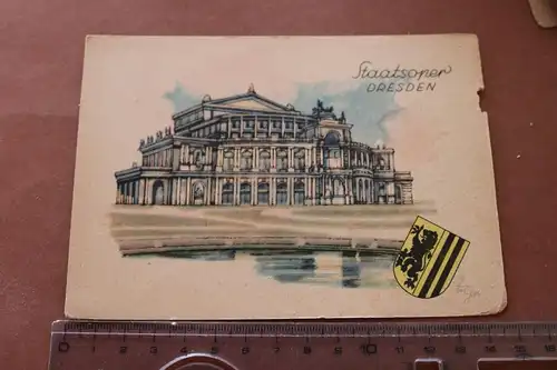 tolle alte Karte - Dresden Staatsoper - 50er Jahre ??