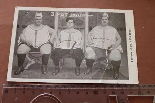 tolle alte Karte - 3 Fat Bross -  1910-30 ???