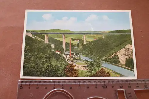 tolle alte Karte  größte Reichsautobahnbrücke Muldental - Siebenlehn Sachsen
