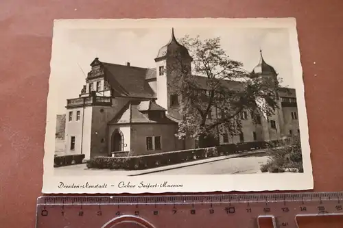 tolle alte Karte - Dresden Neustadt - Oskar Seifert Museum  30-50er Jahre ?