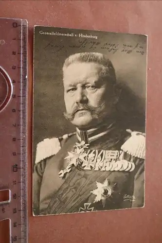 tolle alte Karte - Generalfeldmarschall v. Hindenburg  1916