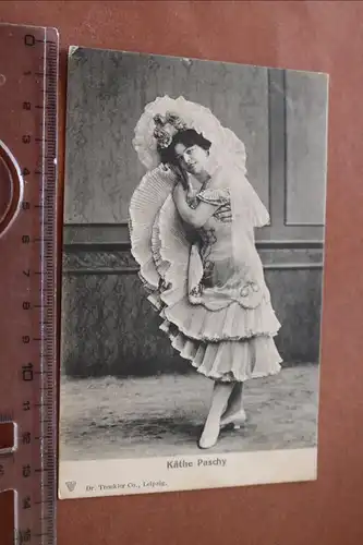 tolle alte Karte - Käthe Paschy  1909 