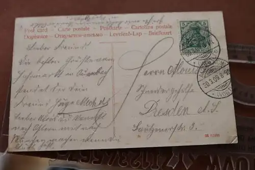 tolle alte Karte - Käthe Paschy  1909 