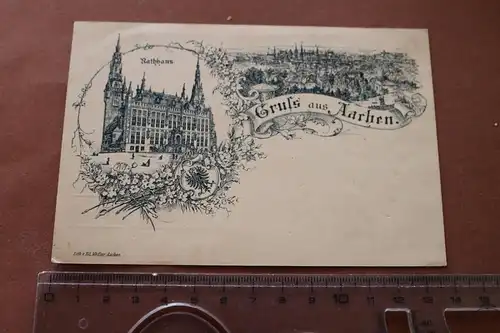 tolle alte Karte - Gruß aus Aachen 1916