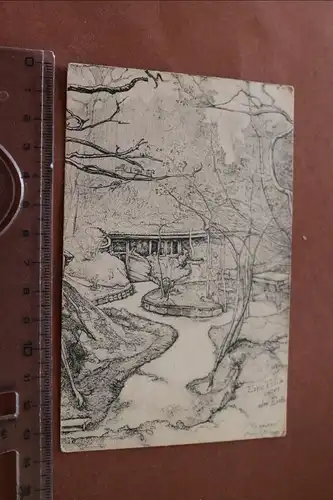 tolle alte Karte - Gebäude Unterstand - Batterie Wieck 1914-1916 