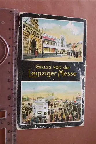 tolle alte Karte - Gruss von der Leipziger Messe 1912