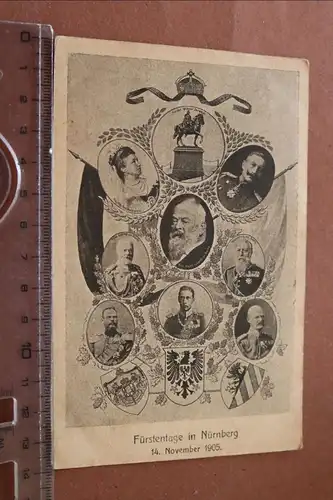 tolle alte Karte - Portraits - Fürstentage in Nürnberg 1905 