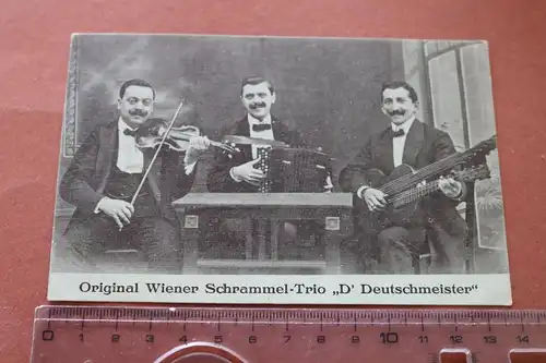 tolle alte Fotokarte - orig. Wiener Schrammel-Trio D´Deutschmeister 1914