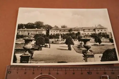 tolle alte Karte-  Gotha Partie im Orangengarten  -  30er Jahre 