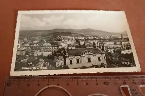tolle alte Karte - Leitmeritz  Stadtansicht    30-40er Jahre 