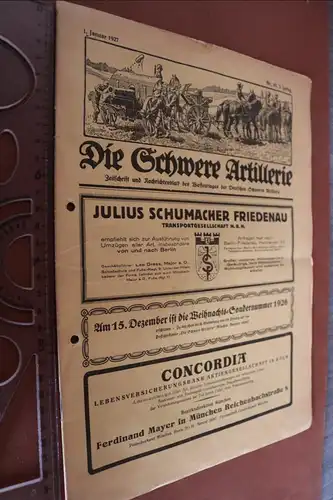 Die schwere Artillerie Zeitschrift und Nachrichtenblatt - Nr.10 , 1927 
