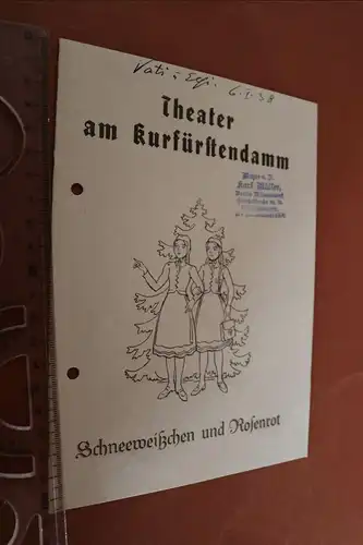tolles altes Programmheft  Theater am Kurfürstendamm 1938 + Eintrittskarten